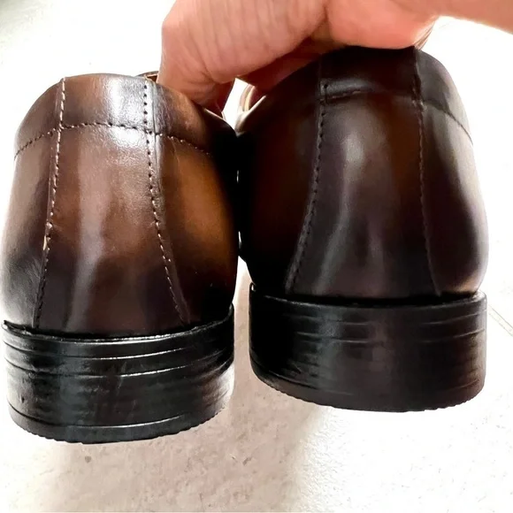 NWOT Giorgio Brutini Hubert Plain Toe dark brown ombré Oxford shoes men size 11 - Picture 7 of 9